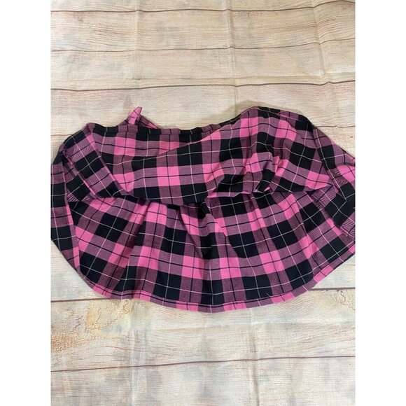 Hot Topic Women's Pink And Black Tartan Mini Skirt - Medium - Picture 9 of 9